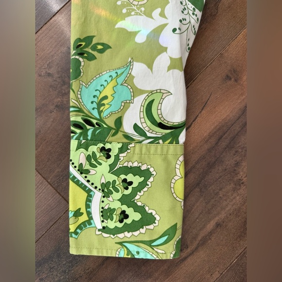 Ann Taylor Floral Button Down Shirt Size 8 | Green Paisley Print • Cottagecore - Picture 5 of 7